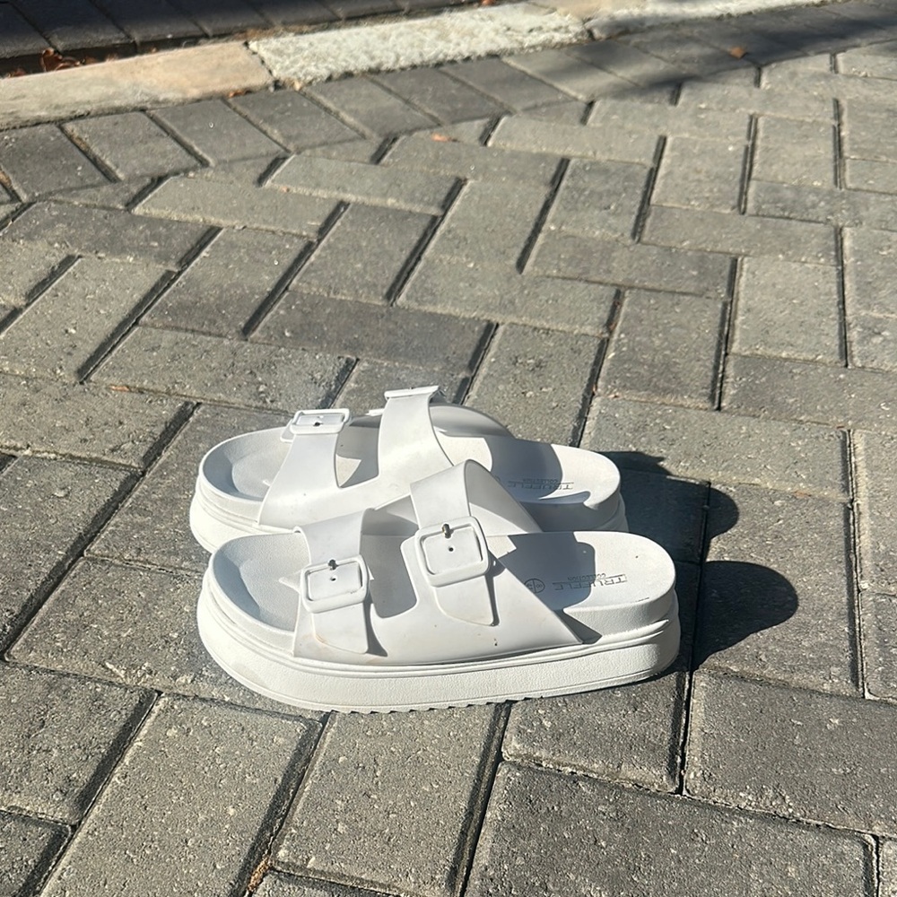 platform White Sandals